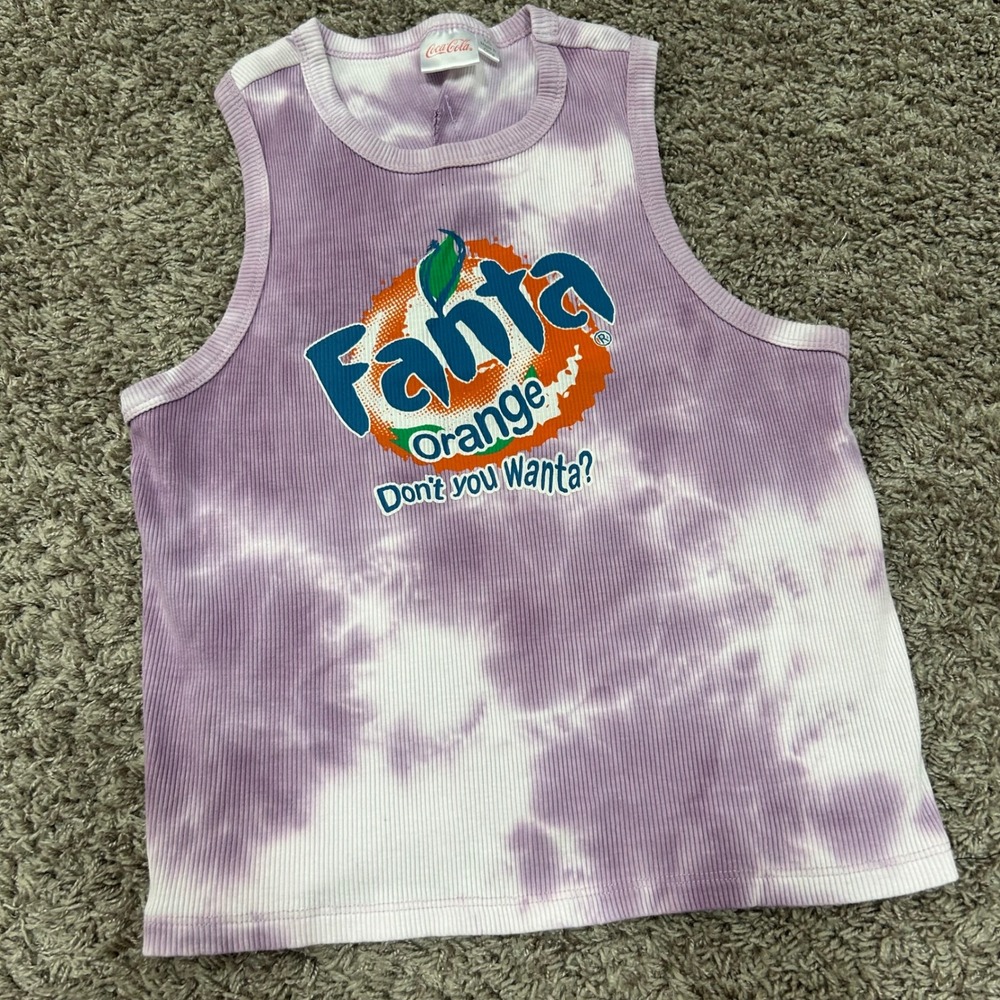 Coca-Cola Fanta Orange XXL Tie Dye Ribbed Tank Top Sleeveless SEE MEASUREMENTS‎